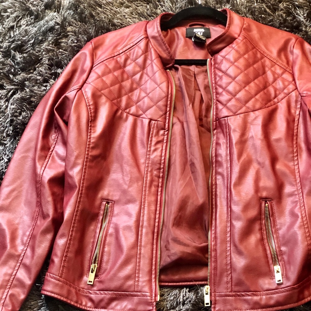 Faux leather jacket